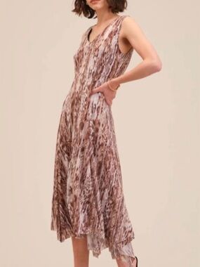 Tahari Blush Pink Animal Print Dress